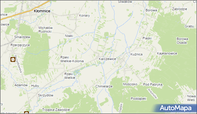 mapa Karczewice, Karczewice na mapie Targeo