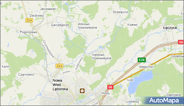 mapa Kębłowo Nowowiejskie, Kębłowo Nowowiejskie na mapie Targeo