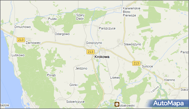 mapa Krokowa, Krokowa na mapie Targeo