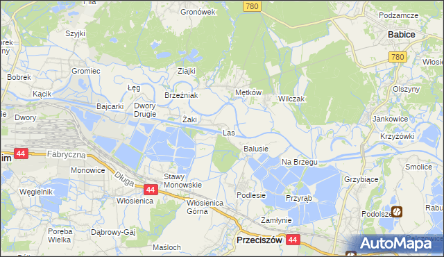 mapa Las gmina Przeciszów, Las gmina Przeciszów na mapie Targeo