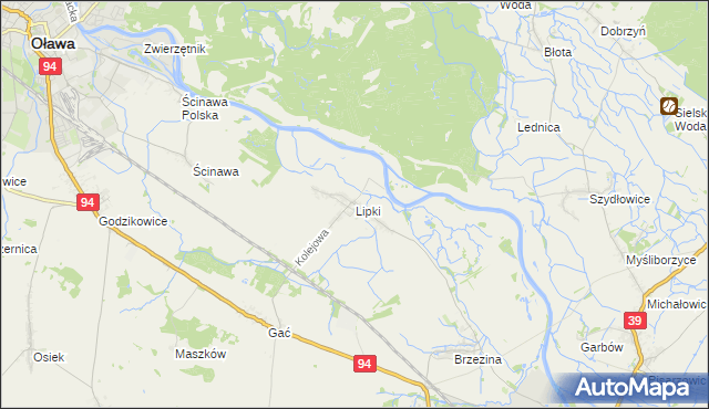 mapa Lipki gmina Skarbimierz, Lipki gmina Skarbimierz na mapie Targeo