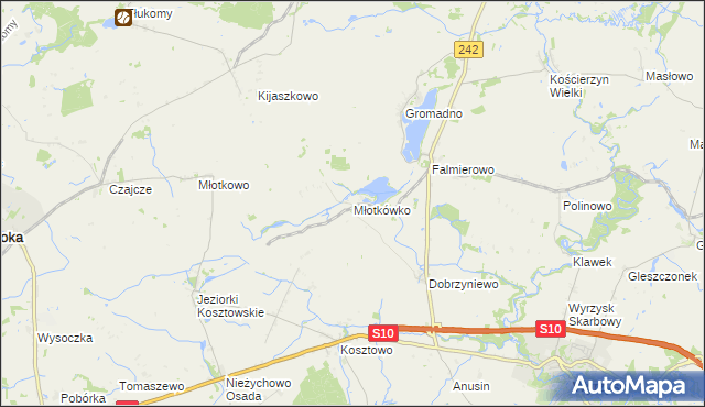 mapa Młotkówko, Młotkówko na mapie Targeo