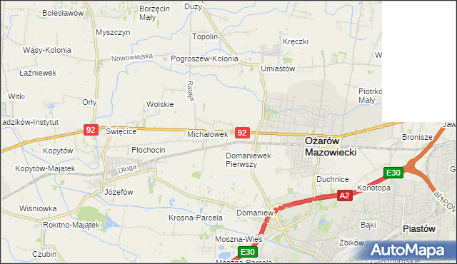 mapa Ołtarzew, Ołtarzew na mapie Targeo