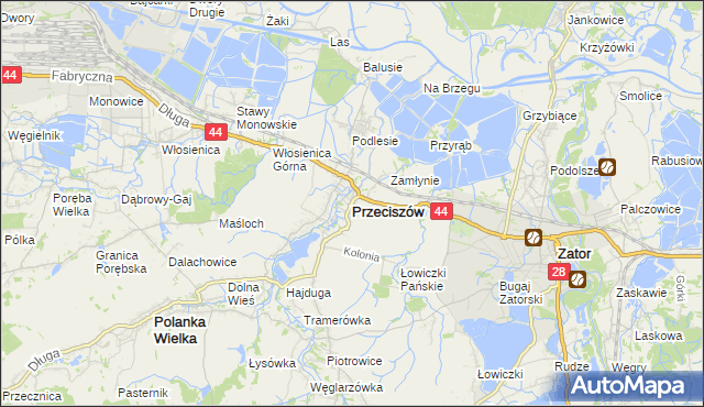 mapa Przeciszów, Przeciszów na mapie Targeo