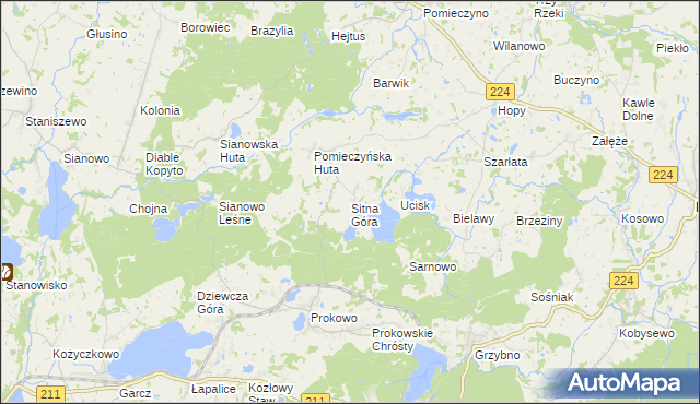 mapa Sitna Góra, Sitna Góra na mapie Targeo