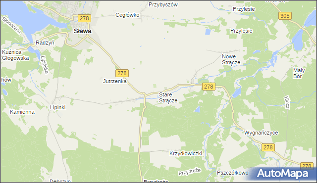 mapa Stare Strącze, Stare Strącze na mapie Targeo