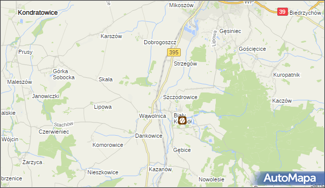 mapa Szczodrowice, Szczodrowice na mapie Targeo