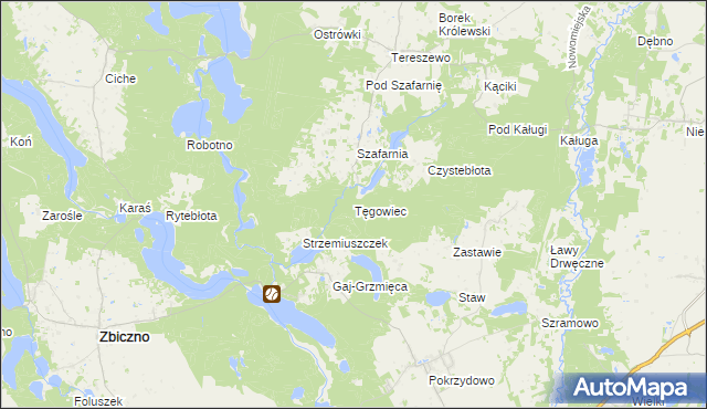 mapa Tęgowiec, Tęgowiec na mapie Targeo