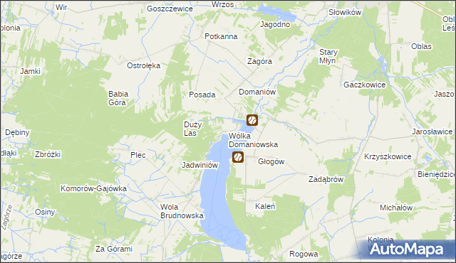 mapa Wólka Domaniowska, Wólka Domaniowska na mapie Targeo