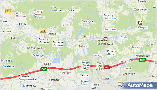 mapa Zdżary, Zdżary na mapie Targeo