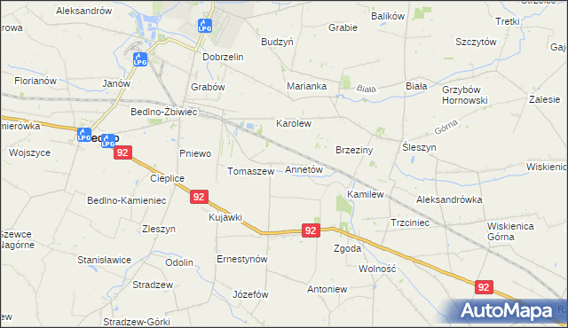 mapa Annetów, Annetów na mapie Targeo