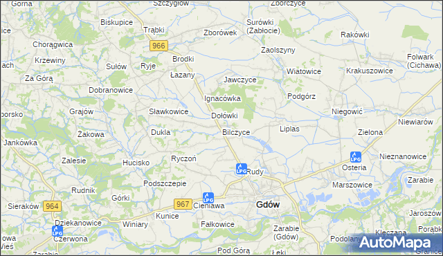 mapa Bilczyce, Bilczyce na mapie Targeo