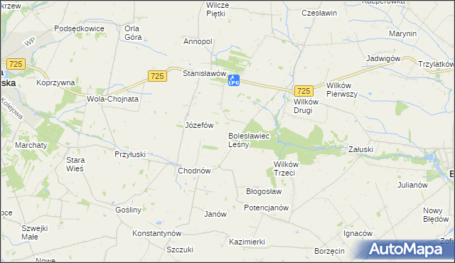 mapa Bolesławiec Leśny, Bolesławiec Leśny na mapie Targeo