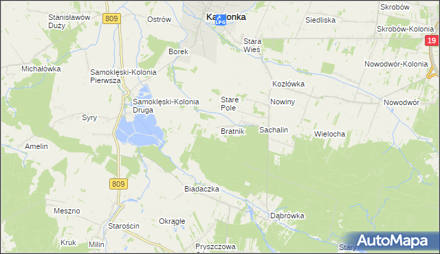 mapa Bratnik, Bratnik na mapie Targeo