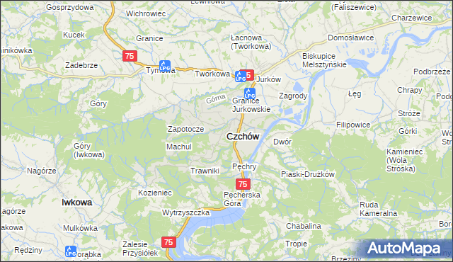 mapa Czchów, Czchów na mapie Targeo