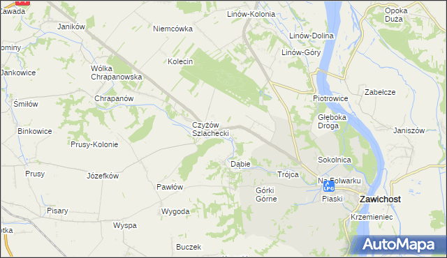 mapa Czyżów Plebański, Czyżów Plebański na mapie Targeo