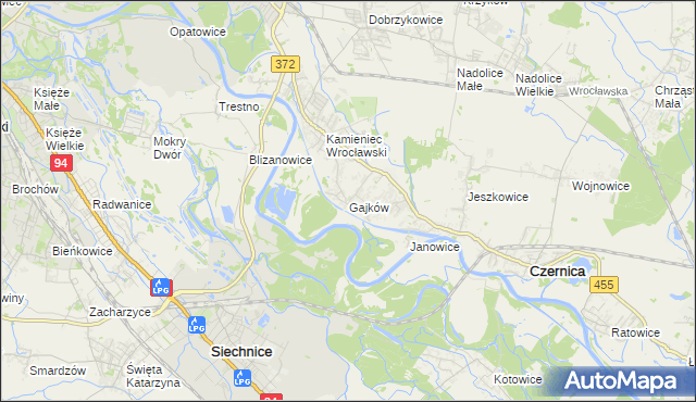 mapa Gajków, Gajków na mapie Targeo