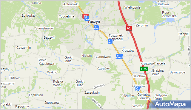 mapa Garbówek, Garbówek na mapie Targeo