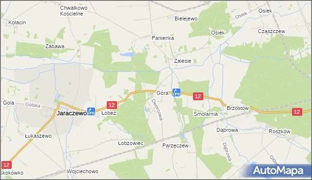 mapa Góra gmina Jaraczewo, Góra gmina Jaraczewo na mapie Targeo