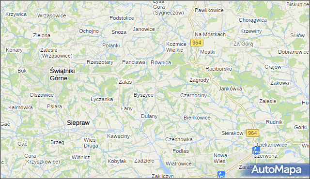 mapa Gorzków gmina Wieliczka, Gorzków gmina Wieliczka na mapie Targeo