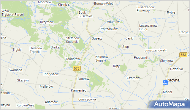 mapa Helenów Słupski, Helenów Słupski na mapie Targeo