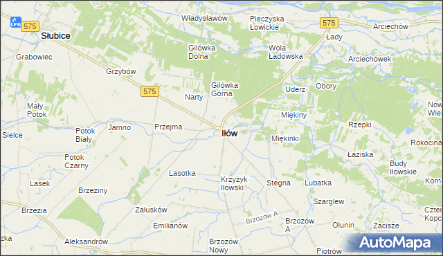 mapa Iłów, Iłów na mapie Targeo