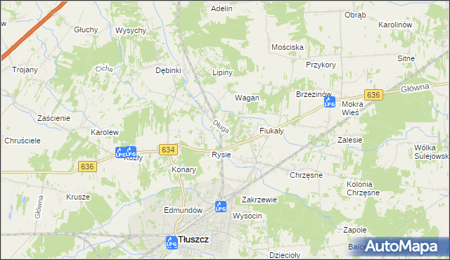 mapa Jarzębia Łąka, Jarzębia Łąka na mapie Targeo