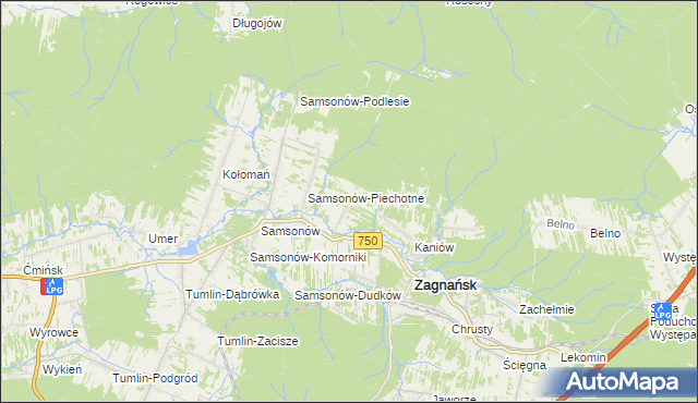 mapa Jasiów, Jasiów na mapie Targeo