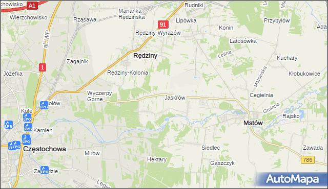 mapa Jaskrów, Jaskrów na mapie Targeo