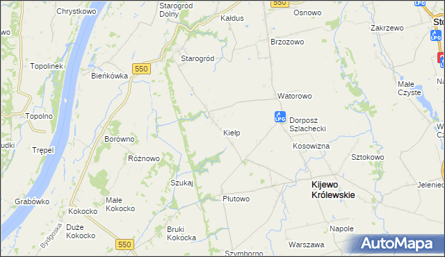 mapa Kiełp, Kiełp na mapie Targeo