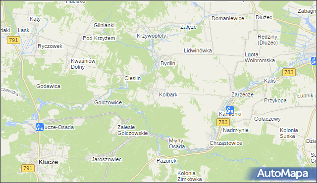 mapa Kolbark, Kolbark na mapie Targeo