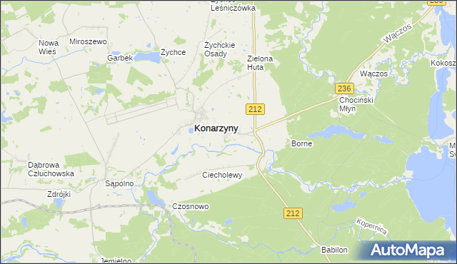 mapa Konarzynki, Konarzynki na mapie Targeo