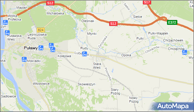 mapa Końskowola, Końskowola na mapie Targeo