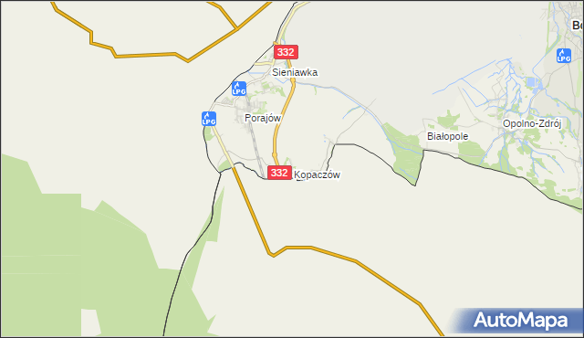 mapa Kopaczów, Kopaczów na mapie Targeo