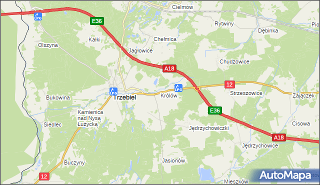 mapa Królów, Królów na mapie Targeo