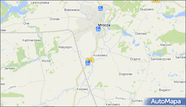 mapa Krukówko, Krukówko na mapie Targeo