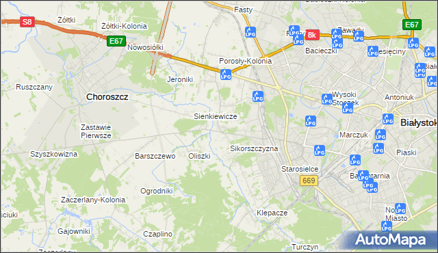 mapa Krupniki, Krupniki na mapie Targeo