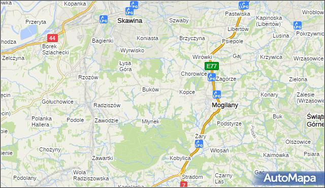 mapa Kulerzów, Kulerzów na mapie Targeo