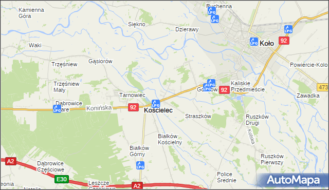 mapa Mariampol gmina Kościelec, Mariampol gmina Kościelec na mapie Targeo