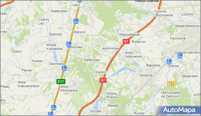 mapa Mieszkowo gmina Piaseczno, Mieszkowo gmina Piaseczno na mapie Targeo
