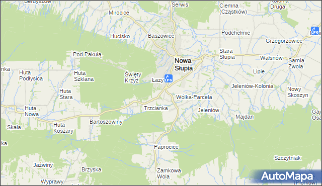 mapa Milanowska Wólka, Milanowska Wólka na mapie Targeo