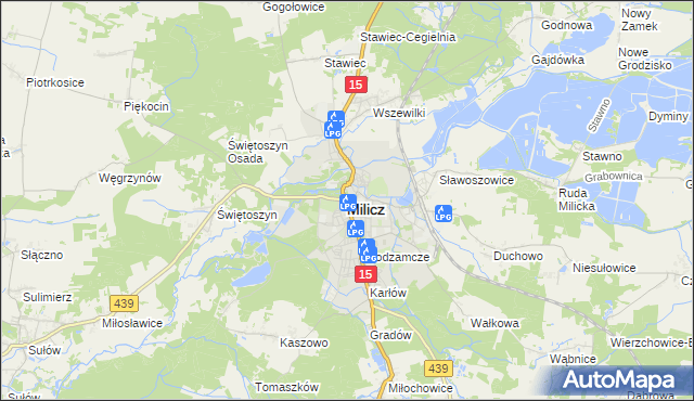 mapa Milicz, Milicz na mapie Targeo