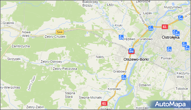 mapa Nakły, Nakły na mapie Targeo