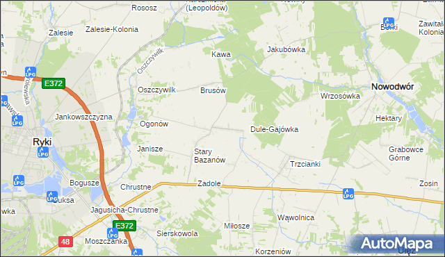 mapa Nowy Bazanów, Nowy Bazanów na mapie Targeo