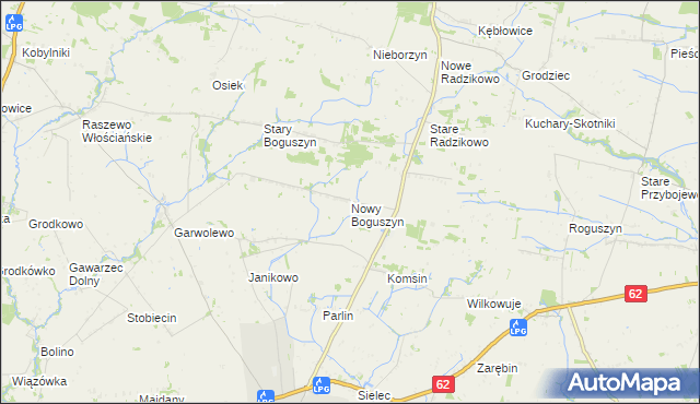 mapa Nowy Boguszyn, Nowy Boguszyn na mapie Targeo