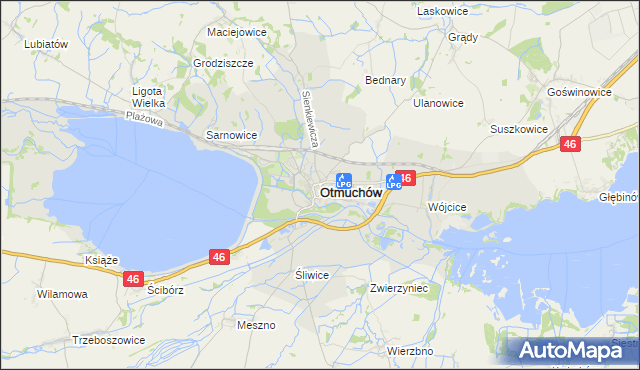 mapa Otmuchów, Otmuchów na mapie Targeo