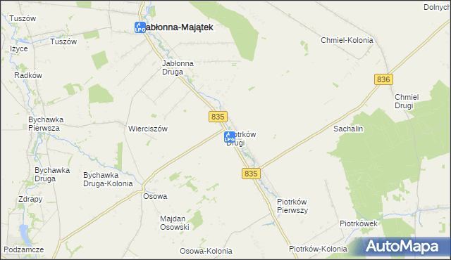 mapa Piotrków Drugi, Piotrków Drugi na mapie Targeo