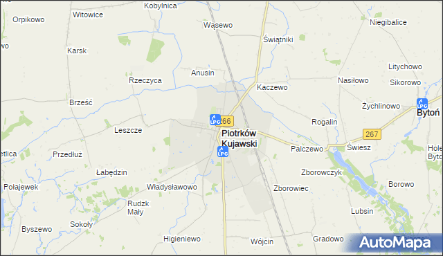 mapa Piotrków Kujawski, Piotrków Kujawski na mapie Targeo