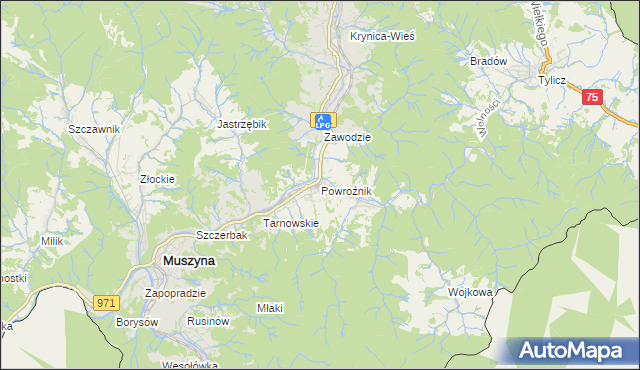 mapa Powroźnik, Powroźnik na mapie Targeo