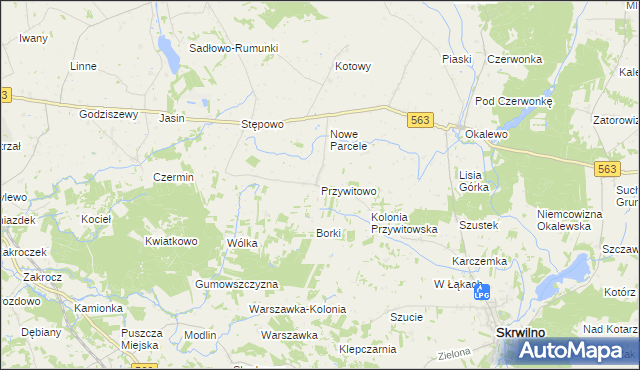 mapa Przywitowo, Przywitowo na mapie Targeo